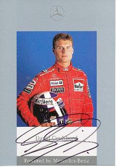 David Coulthard  1996  Mercedes  Formel 1  Auto Motorsport  Autogrammkarte  original signiert 