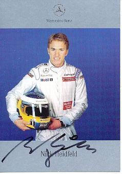 Nick Heidfeld  Mercedes 1999  Formel 1  Auto Motorsport  Autogrammkarte  original signiert 