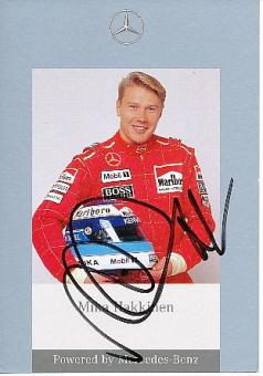 Mika Häkkinen  Mercedes 1995  Formel 1  Auto Motorsport  Autogrammkarte  original signiert 