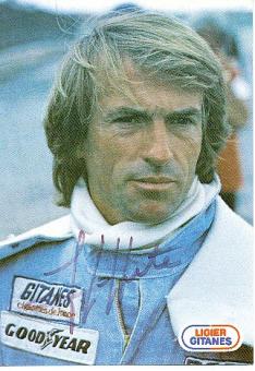 Jacques Laffite  Formel 1  Auto Motorsport  Autogrammkarte  original signiert 