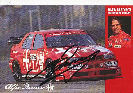 Alessandro Nannini   Alfa Rome  Auto Motorsport  Autogrammkarte  original signiert 