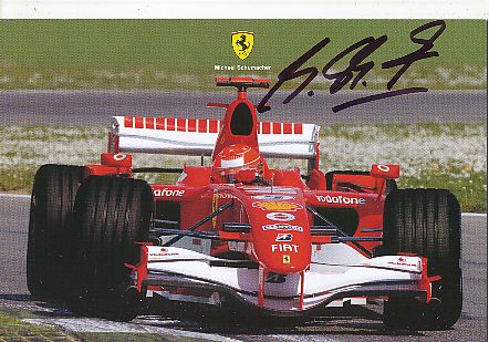 Michael Schumacher  Ferrari  Formel 1  Auto Motorsport  Autogrammkarte  original signiert 