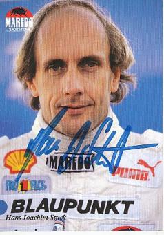 Hans Joachim Stuck    Formel 1  Auto Motorsport  Autogrammkarte  original signiert 