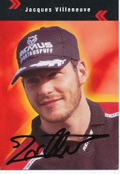 Jacques Villeneuve   Formel 1  Auto Motorsport  Autogrammkarte  original signiert 