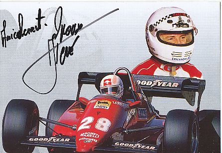 Rene Arnoux   Formel 1  Auto Motorsport  Autogrammkarte  original signiert 