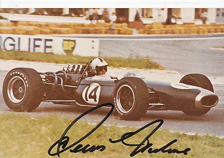 Denis Hulme † 1992 NZL Formel 1 Weltmeister  Auto Motorsport  Autogramm Foto original signiert 