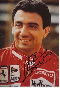 Michele Alboreto † 2001 Ferrari Weltmeister Formel 1  Auto Motorsport  Autogramm Foto original signiert 