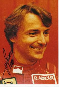 Rene Arnoux  Ferrari  Formel 1  Auto Motorsport  Autogramm Foto original signiert 