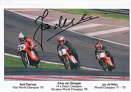 Jan de Vries  NL  Motorrad Sport Autogrammkarte  original signiert 