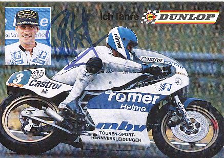 Reinhold Roth † 2021  Motorrad Sport Autogrammkarte  original signiert 