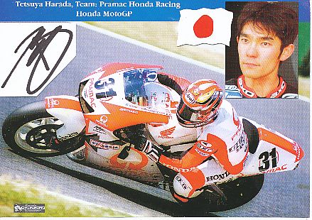 Tetsuya Harada  Japan 1993 Weltmeister Motorrad Autogramm Karte  original signiert 