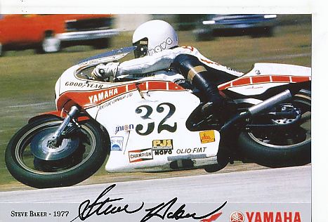 Steve Baker  Motorrad Sport  Autogramm Foto original signiert 