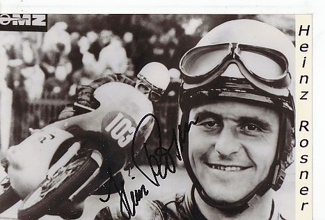 Heinz Rosner  Motorrad Sport  Autogramm Foto original signiert 