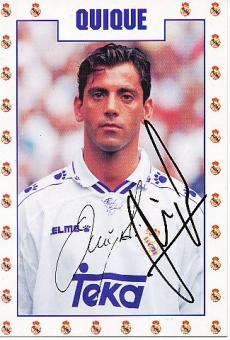 Quique Sanchez Flores   Real Madrid   Fußball Autogrammkarte original signiert 