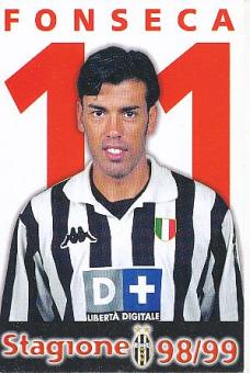 Daniel Fonseca  Juventus Turin  Fußball Autogrammkarte  original signiert 