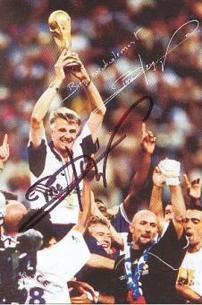 Aime Jacquet  Frankreich  Weltmeister WM 1998  Fußball Autogrammkarte original signiert 