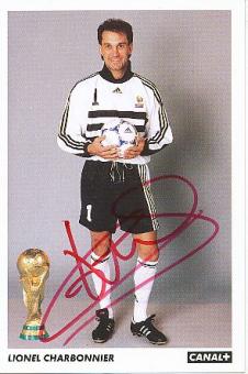 Lionel Charbonnier  Frankreich  Weltmeister WM 1998  Fußball Autogrammkarte original signiert 