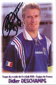Didier Deschamps  Frankreich  Weltmeister WM 1998  Fußball Autogrammkarte original signiert 