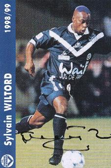 2 x Sylvain Wiltord  Girondins Bordeaux  Fußball Autogrammkarte original signiert 