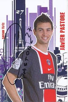 Javier Pastore  PSG Paris Saint Germain  Fußball Autogrammkarte original signiert 