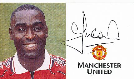 Andy Cole   Manchester United   Fußball Autogrammkarte original signiert 