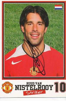 Ruud van Nistelrooy  Manchester United  Fußball Autogrammkarte original signiert 