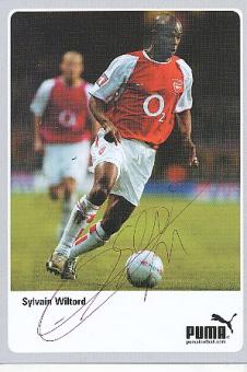 Sylvain Wiltord FC Arsenal London Fußball Autogrammkarte original signiert 