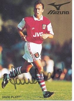 David Platt  FC Arsenal London Fußball Autogrammkarte original signiert 