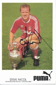 Steve Nicol  FC Liverpool  Fußball Autogrammkarte original signiert 