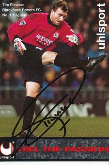 Tim Flowers Blackburn Rovers  Fußball Autogrammkarte original signiert 