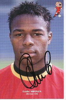 Emile Mpenza  Belgien   Fußball Autogrammkarte original signiert 