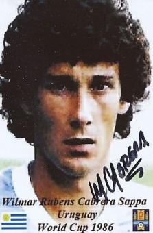 Wilmar Cabrera   Uruguay  WM 1986    Fußball  Autogramm Foto  original signiert 