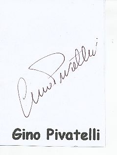 Gino Pivatelli   Italien WM 1954  Italien  WM 1950    Fußball  Autogramm Blatt  original signiert 