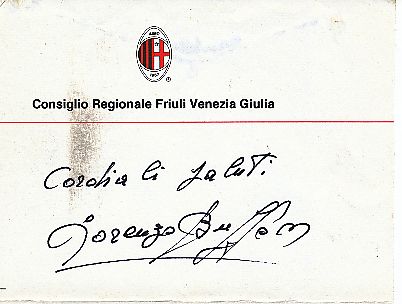 Lorenzo Buffon  AC Mailand &  Italien WM 1962    Fußball Autogramm Blatt original signiert 