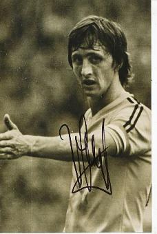 Johan Cruyff † 2016  Holland WM 1974  Fußball Autogramm Foto original signiert 