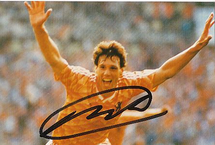 Marco van Basten  Holland  Europameister EM 1988  Fußball Autogramm Foto original signiert 