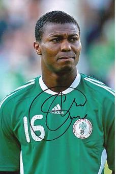 Kalu Uche   Nigeria  WM 2010  Fußball Autogramm Foto original signiert 