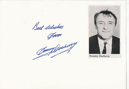 Tommy Docherty † 2020  Schottland WM 1958  Fußball Autogramm Karte original signiert 