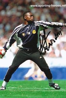 Carlos Kameni Kamerun WM 2002  Fußball Autogramm Foto original signiert 