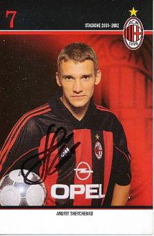Andriy Shevchenko   AC Mailand  Fußball Autogrammkarte  original signiert 