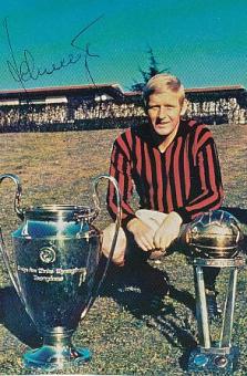 Karl Heinz Schnellinger    AC Mailand  Fußball Autogrammkarte  original signiert 