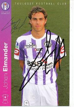 Johan Elmander  FC Toulouse  Fußball Autogrammkarte original signiert 