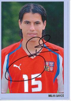 Milan Baros  Tschechien  Fußball Autogrammkarte original signiert 