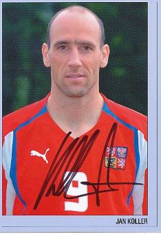 Jan Koller  Tschechien  Fußball Autogrammkarte original signiert 