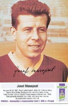 Josef Masopust † 2015  CSSR   Tschechien  Fußball Autogrammkarte original signiert 