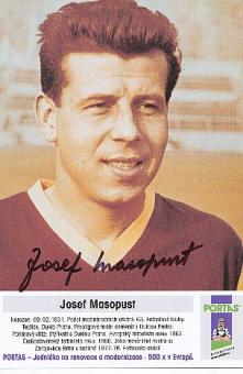 Josef Masopust † 2015  CSSR   Tschechien  Fußball Autogrammkarte original signiert 