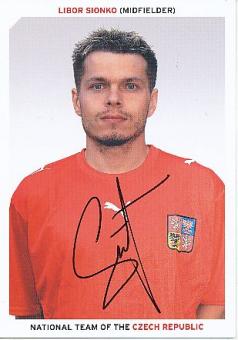 Libor Sionko Tschechien  Fußball Autogrammkarte original signiert 