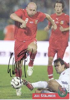 Jiri Stajner   Tschechien  Fußball Autogrammkarte original signiert 