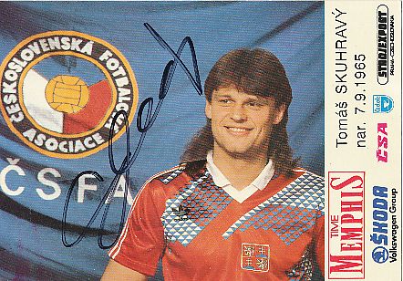 Tomas Skuhravy   Tschechien  Fußball Autogrammkarte original signiert 