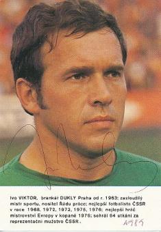 Ivo Viktor   Tschechien  Fußball Autogrammkarte original signiert 